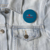 Herstel Overlevende Open Hartchirurgie Hart Krijge Ronde Button 5,7 Cm (In situ)