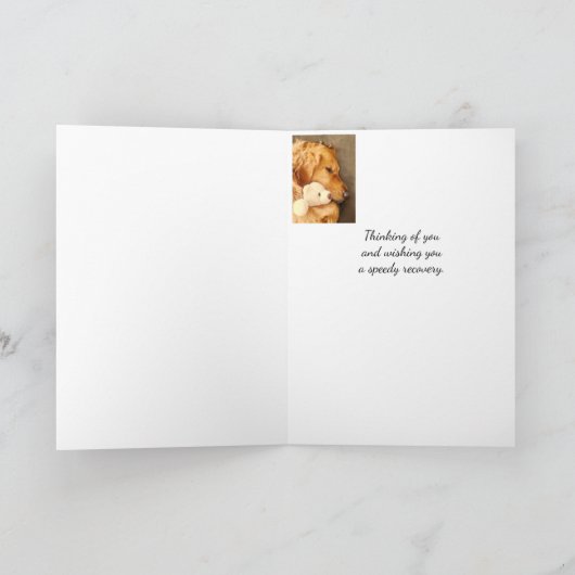 Herstel Schattige Treurige Goudkleurige Retriever  Kaart (Binnen)