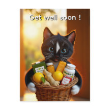 Herstel snel kaart | Cadeau mand met knappe kat