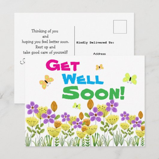 Herstel snel met kleuren briefkaart (Voorkant / Achterkant)