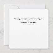 Herstel snel van golfsport met golfbal en bloemen  kaart (Achterkant)