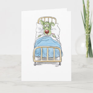 Herstel Snel Zieke Hond Wenskaart Kaart