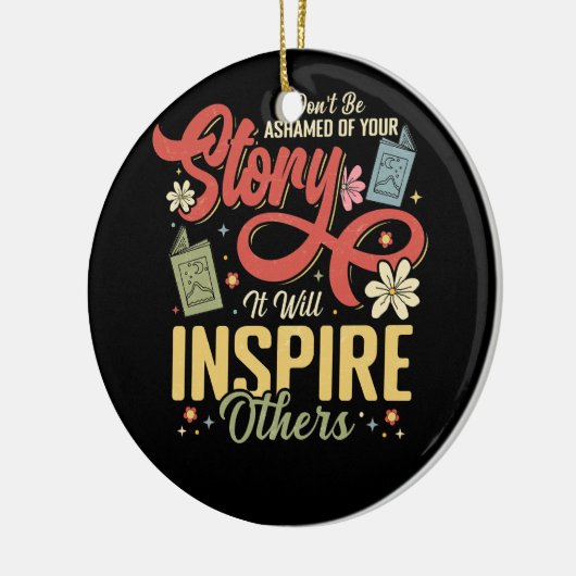 Herstel Sober Uw verhaal zal alcoholisme stimulere Keramisch Ornament (Links)