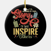Herstel Sober Uw verhaal zal alcoholisme stimulere Keramisch Ornament (Achterkant)