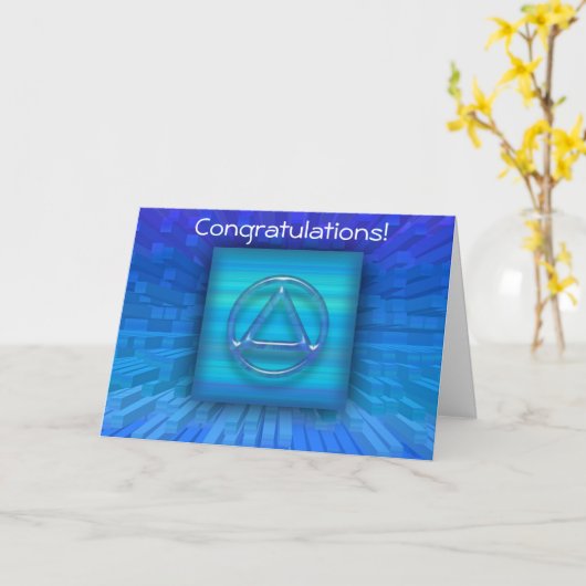 Herstel Sobriety Sober Gefeliciteerd Kaart (Gele Bloem)