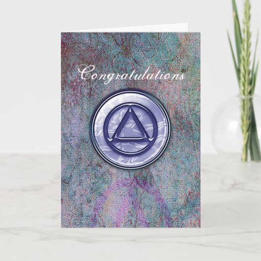 Herstel Sobriety Sober Gefeliciteerd Kaart (Voorkant)