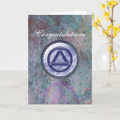 Herstel Sobriety Sober Gefeliciteerd Kaart (Gele Bloem)