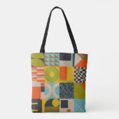 Herstel toekomstig geïnspireerd kunstwerk van abst tote bag (Achterkant)
