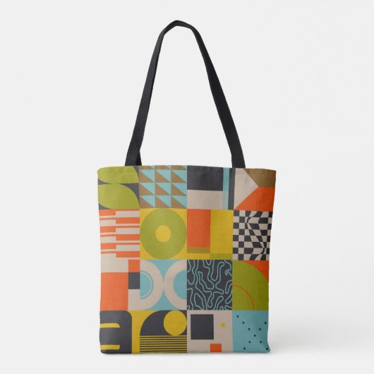 Herstel toekomstig geïnspireerd kunstwerk van abst tote bag (Achterkant)