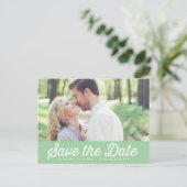 HERSTEL TYPOGRAFIE MINT GROEN BEWAREN HET DATUM BR AANKONDIGINGSKAART (Staand voorkant)