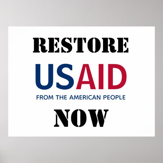 Herstel USAID Nu Poster (Voorkant)