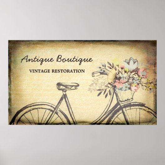 herstel van Antiek winkels (Floral Bicycle) Poster (Voorkant)