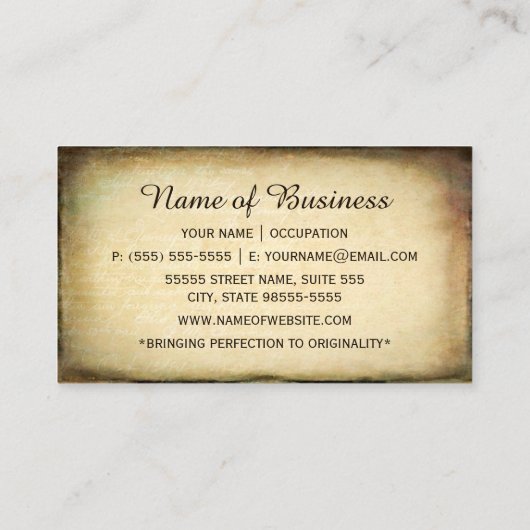  herstel van Antiek winkels (Floral Bicycle) Visitekaartje (Achterkant)