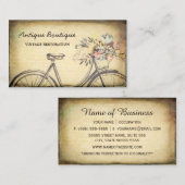  herstel van Antiek winkels (Floral Bicycle) Visitekaartje (Voorkant / Achterkant)