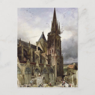 Herstel van de Abbey Church of St. Denis in 1833 Briefkaart