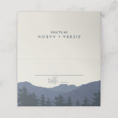 Herstel van de bergenbruiloft plaatskaartje (Buitenkant ongevouwen)