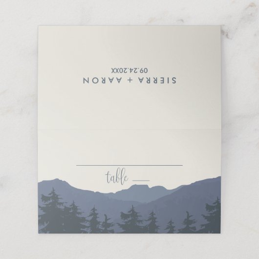 Herstel van de bergenbruiloft plaatskaartje (Buitenkant ongevouwen)