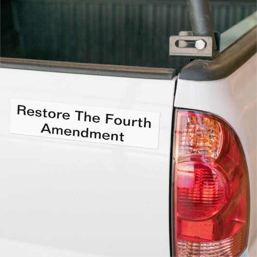 Herstel van de Bumpersticker van het vierde amende (Op Truck)