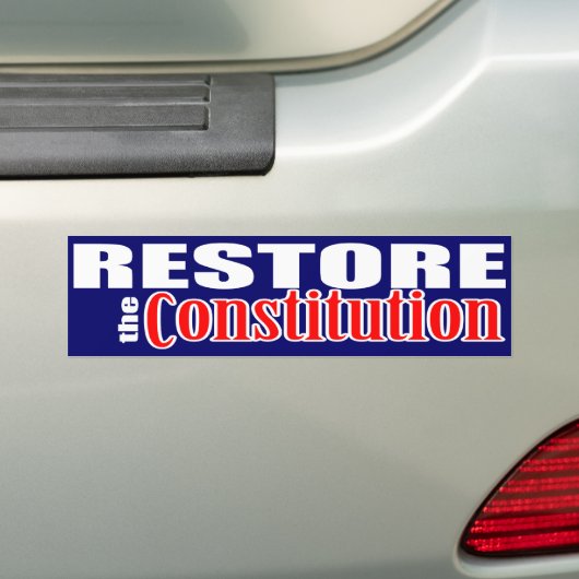 Herstel van de grondwet bumpersticker (Op auto)