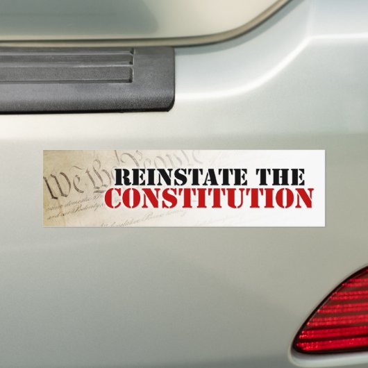 Herstel van de Grondwet Bumpersticker (Op auto)