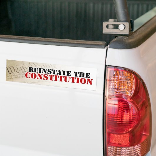Herstel van de Grondwet Bumpersticker (Op Truck)