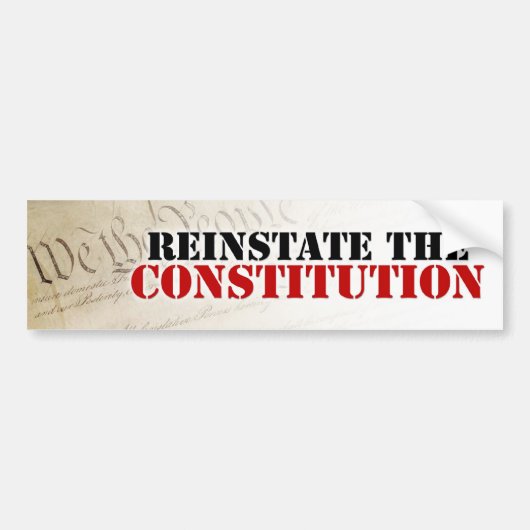 Herstel van de Grondwet Bumpersticker (Voorkant)