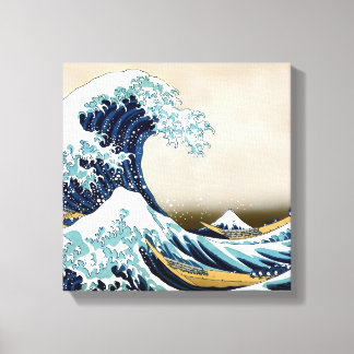 Herstel van de Grote Golf van Kanagawa door Hokusa Canvas Afdruk