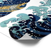 Herstel van de Grote Golf van Kanagawa door Hokusa Poster (Hoek)