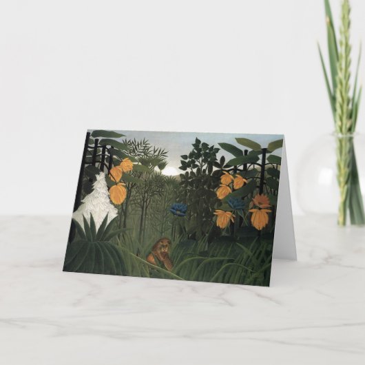 Herstel van de leeuw | Henri Rousseau Kaart (Voorkant)
