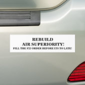 HERSTEL VAN DE LUCHTSUPERIORITEIT BUMPERSTICKER (Op auto)