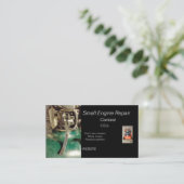 Herstel van grasmaaiers met kleine motoren visitekaartje (Staand voorkant)