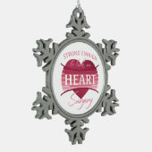 Herstel van hartchirurgie voor vrouwen tin sneeuwvlok ornament (Links)