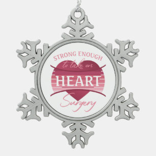 Herstel van hartchirurgie voor vrouwen tin sneeuwvlok ornament