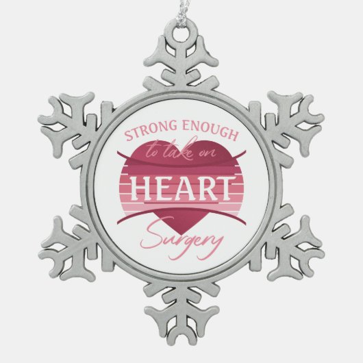 Herstel van hartchirurgie voor vrouwen tin sneeuwvlok ornament (Voorkant)