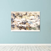 Herstel van het bevel van majoor Marcus Reno (inkt Canvas Afdruk (Insitu (Houten vloer))