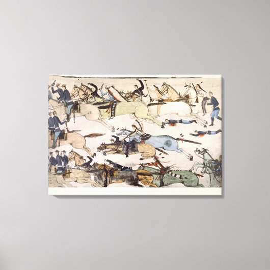 Herstel van het bevel van majoor Marcus Reno (inkt Canvas Afdruk (Voorkant)