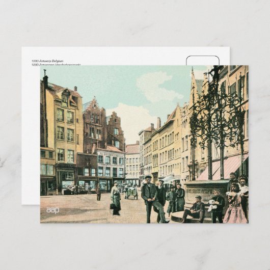 Herstel van het stadscentrum Antwerpen België in d Briefkaart (Voorkant / Achterkant)