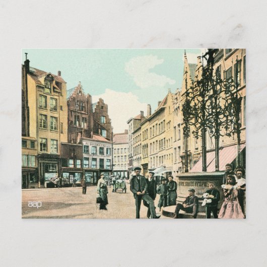 Herstel van het stadscentrum Antwerpen België in d Briefkaart (Voorkant)