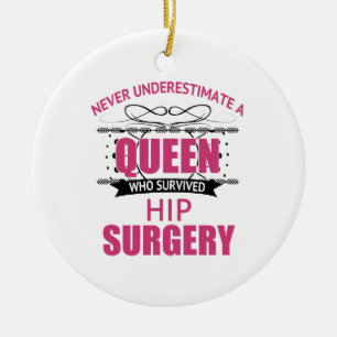 Herstel van heupchirurgie voor vrouwen keramisch ornament
