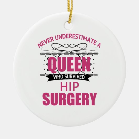 Herstel van heupchirurgie voor vrouwen keramisch ornament (Voorkant)