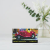 Herstel van klassieke auto's visitekaartje (Staand voorkant)