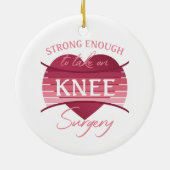 Herstel van kniechirurgie voor vrouwen keramisch ornament (Achterkant)