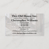 Herstel van oude huis-verhuizing visitekaartje (Achterkant)