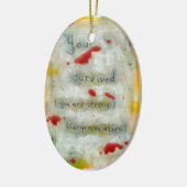 Herstel van overleving hoop op trauma keramisch ornament (Links)