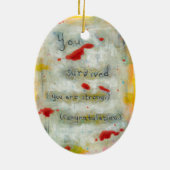 Herstel van overleving hoop op trauma keramisch ornament (Achterkant)