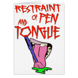 'Herstel van pen en tong' Funny Sobriety Card