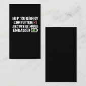 Herstel van vervangende heupchirurgische ingrepen visitekaartje (Voorkant / Achterkant)
