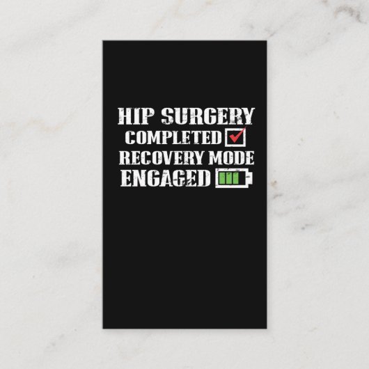 Herstel van vervangende heupchirurgische ingrepen visitekaartje (Voorkant)