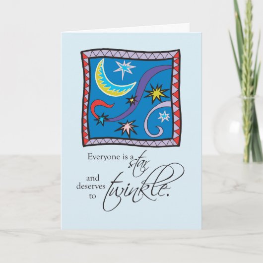 Herstel Verjaardag Star Twinkle Kaart (Voorkant)