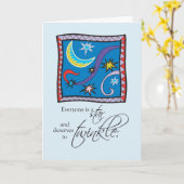 Herstel Verjaardag Star Twinkle Kaart (Gele Bloem)